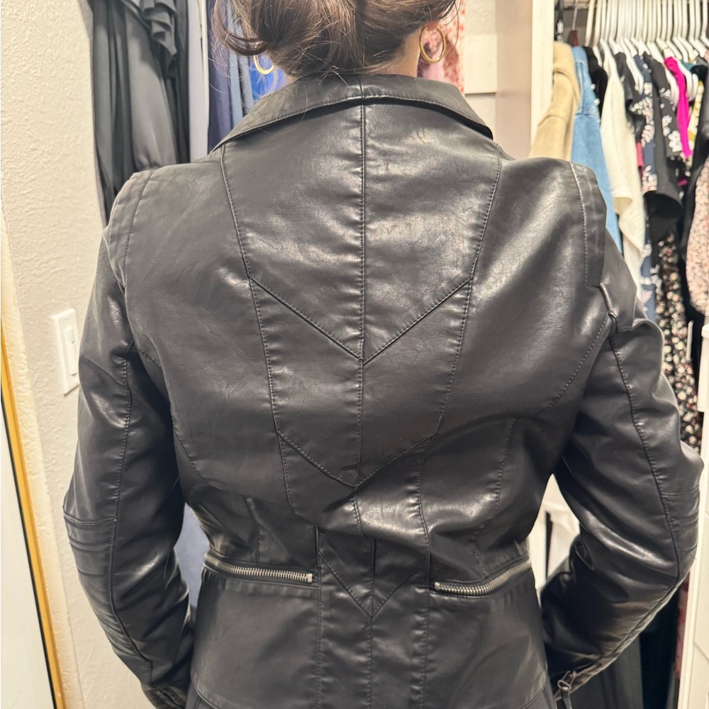 Lulu’s Black Leatherette Jacket - image 2